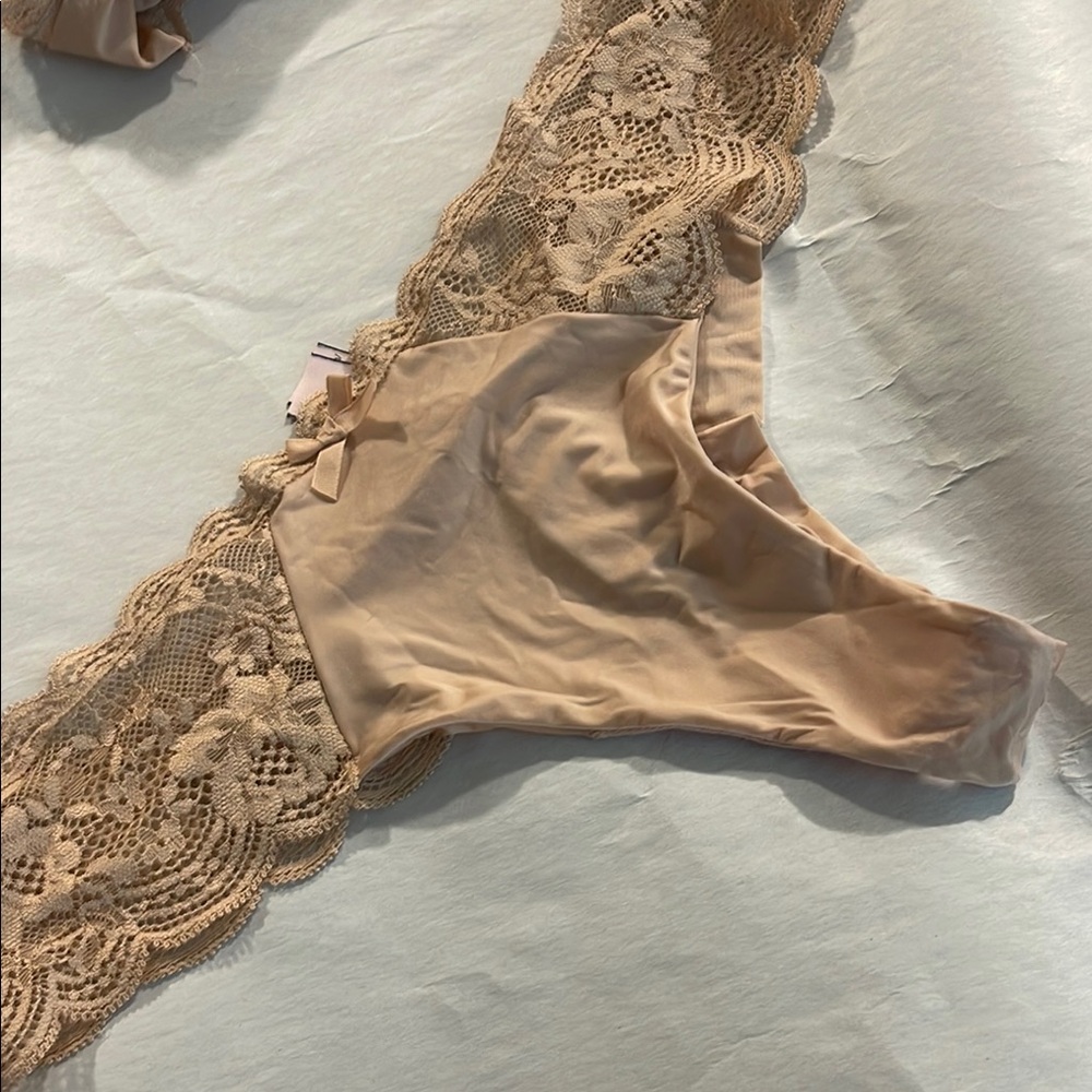 Lace Trimmed Tan Intimate - Picture 2 of 3
